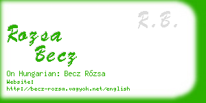rozsa becz business card